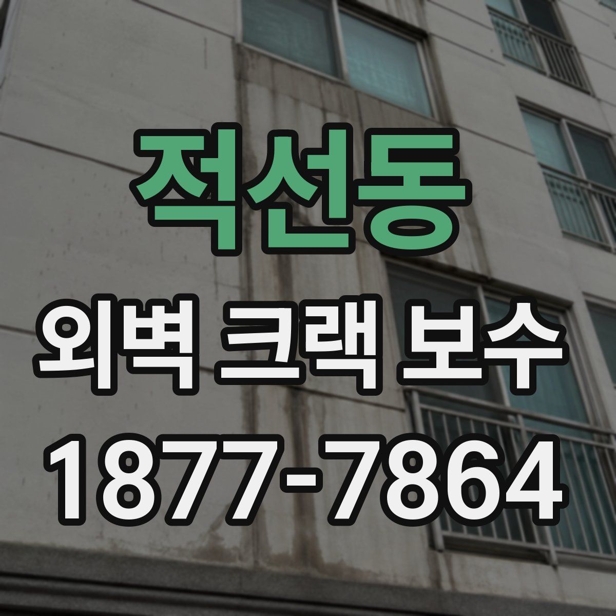 적선동 외벽 크랙 보수