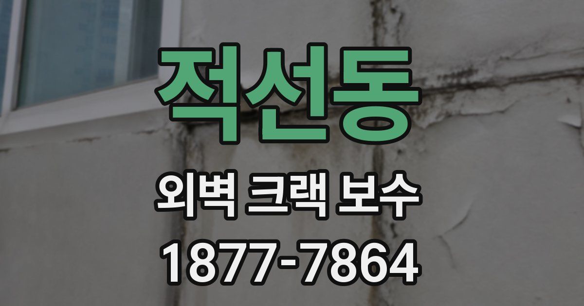 적선동 외벽 크랙 보수