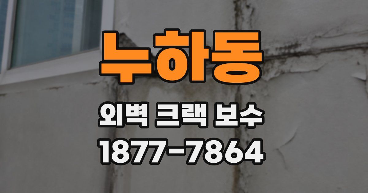누하동 외벽 크랙 보수