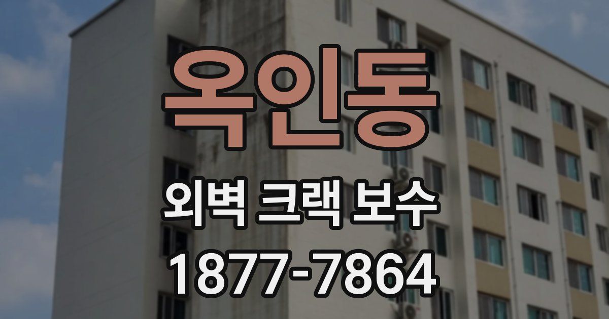 옥인동 외벽 크랙 보수
