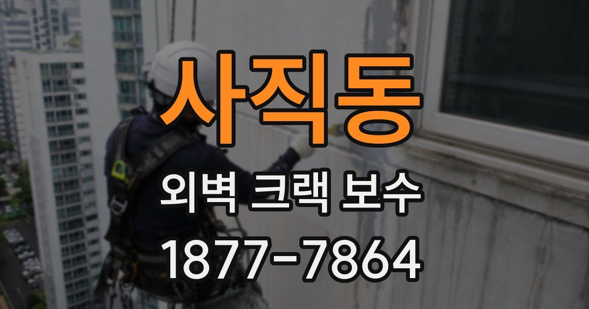 사직동 외벽 크랙 보수