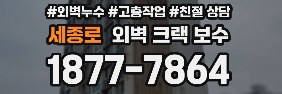 세종로 외벽 크랙 보수