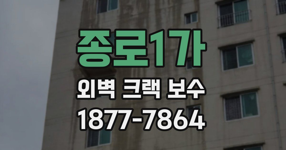 종로1가 외벽 크랙 보수