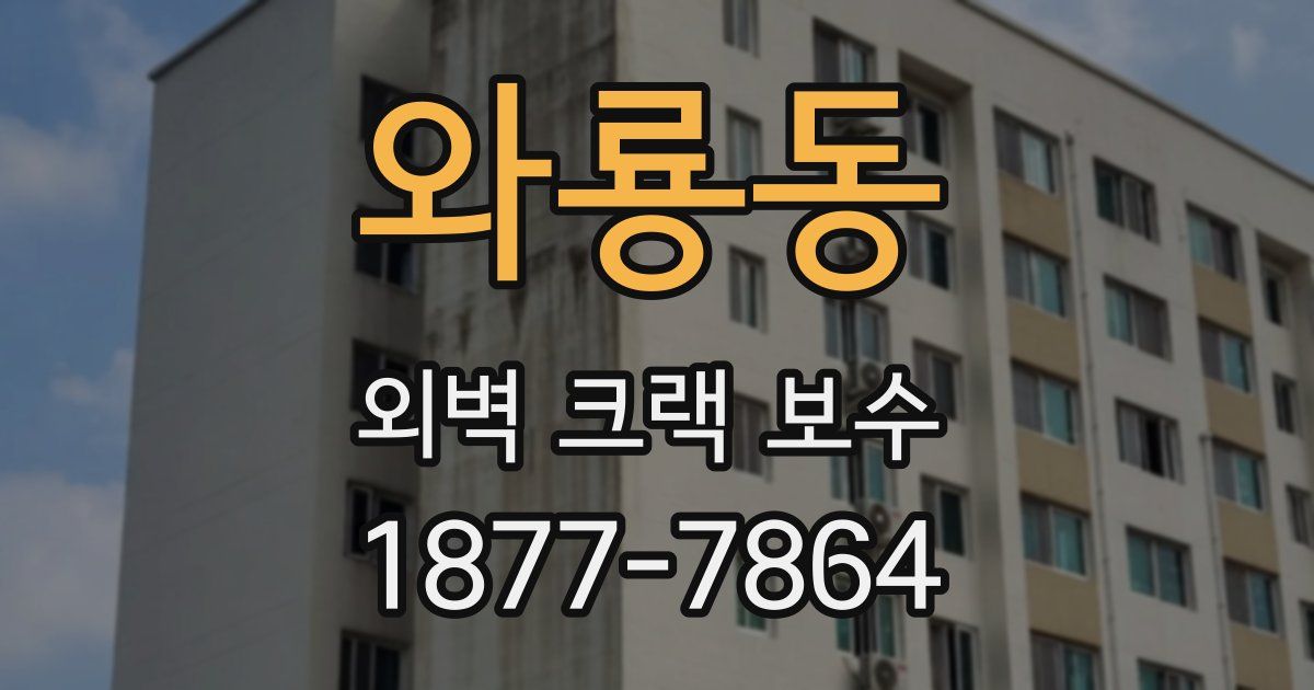 와룡동 외벽 크랙 보수