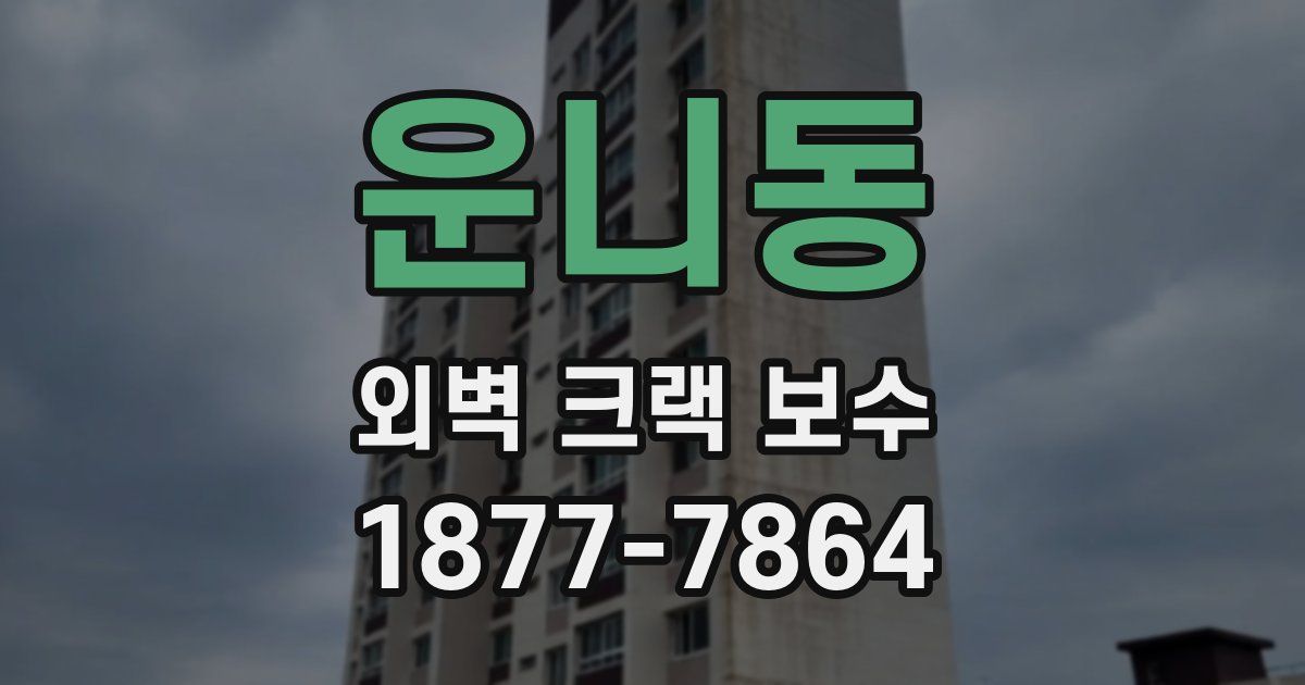운니동 외벽 크랙 보수