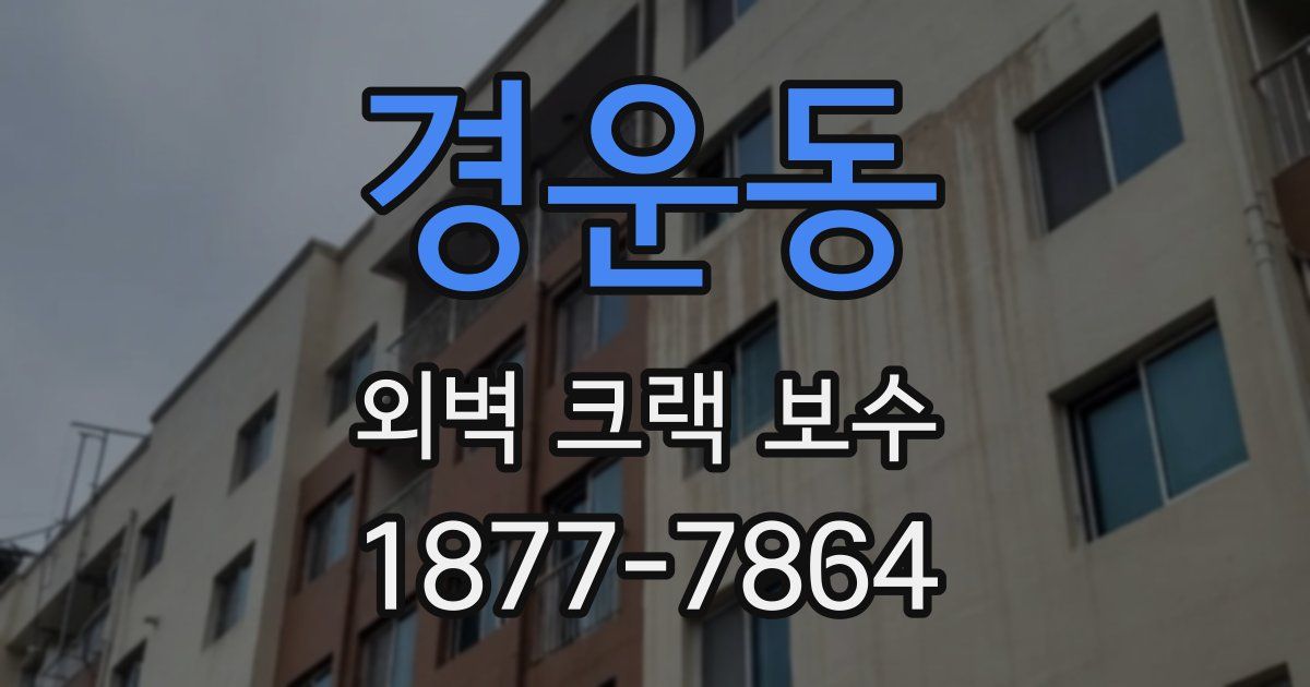 경운동 외벽 크랙 보수