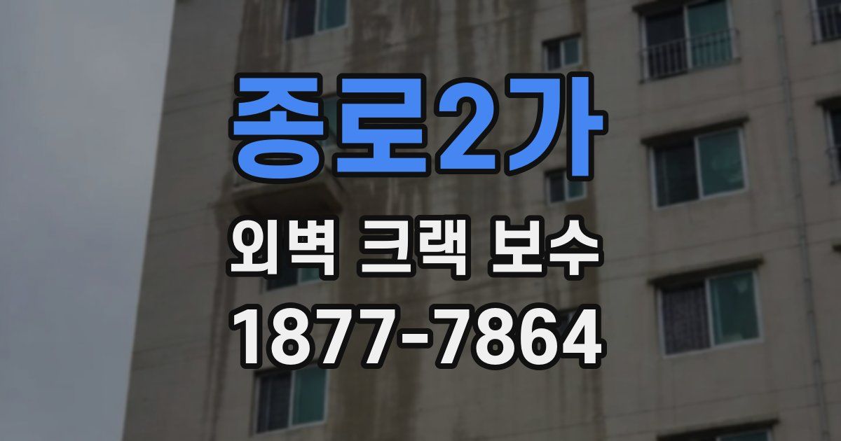 종로2가 외벽 크랙 보수