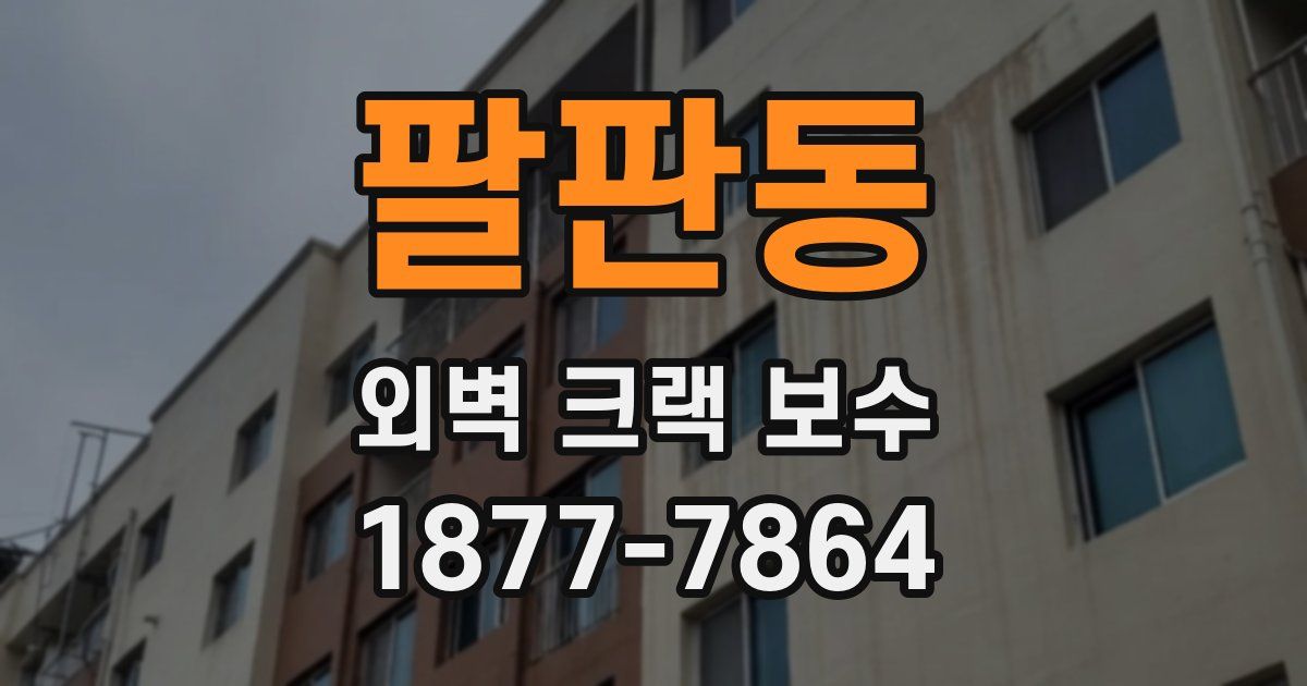 팔판동 외벽 크랙 보수