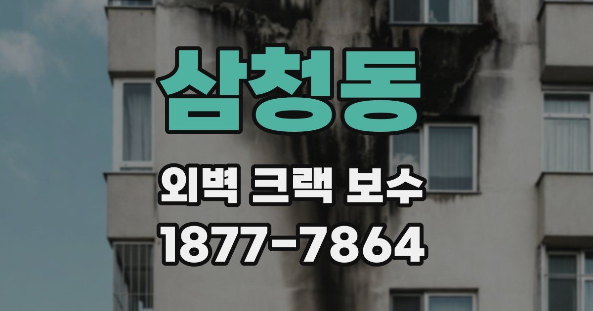 삼청동 외벽 크랙 보수