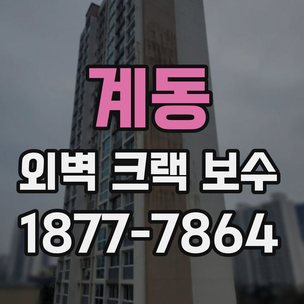 계동 외벽 크랙 보수