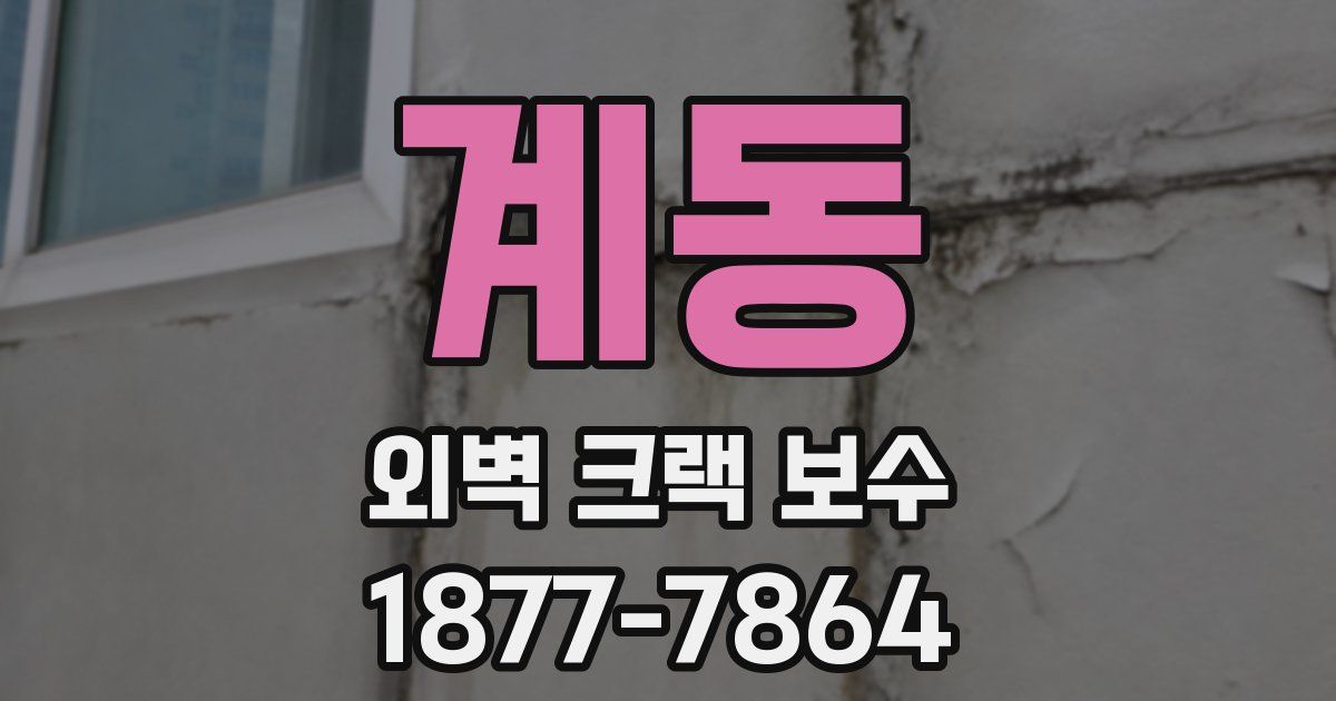 계동 외벽 크랙 보수