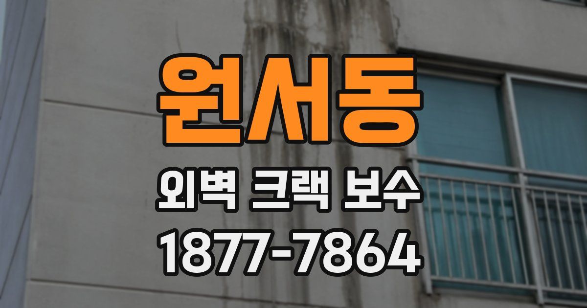 원서동 외벽 크랙 보수