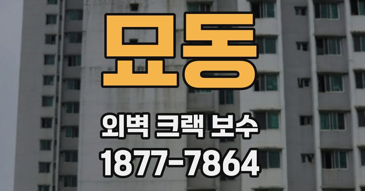 묘동 외벽 크랙 보수