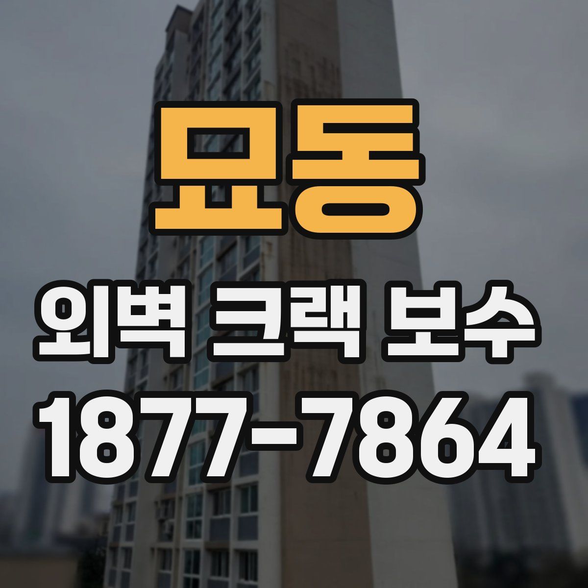 묘동 외벽 크랙 보수