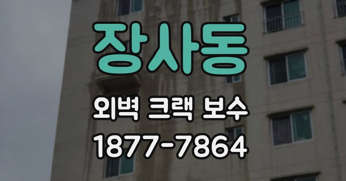 장사동 외벽 크랙 보수