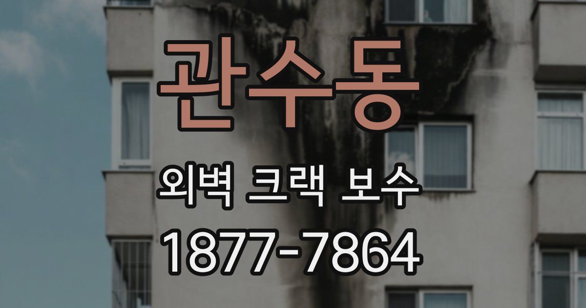 관수동 외벽 크랙 보수
