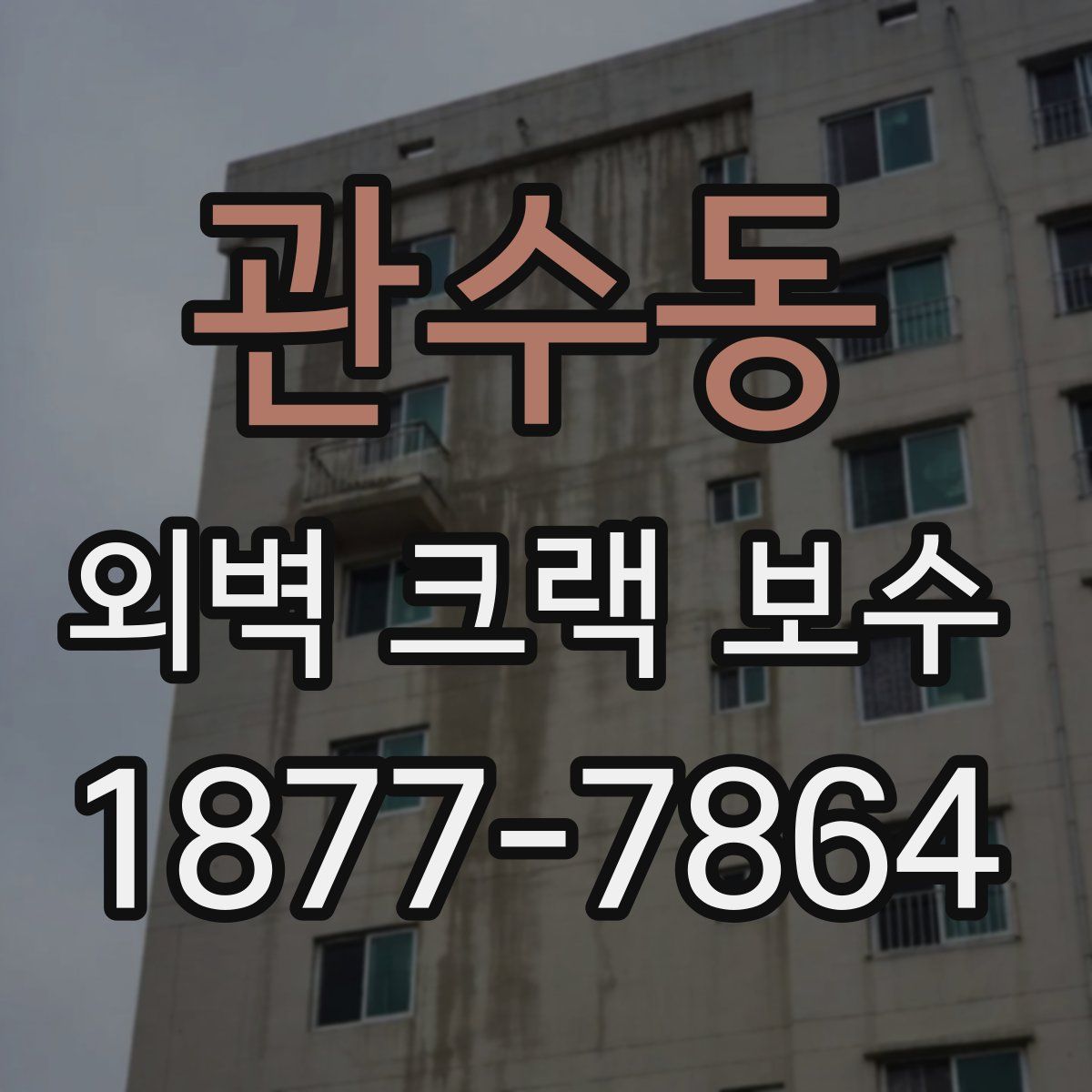 관수동 외벽 크랙 보수