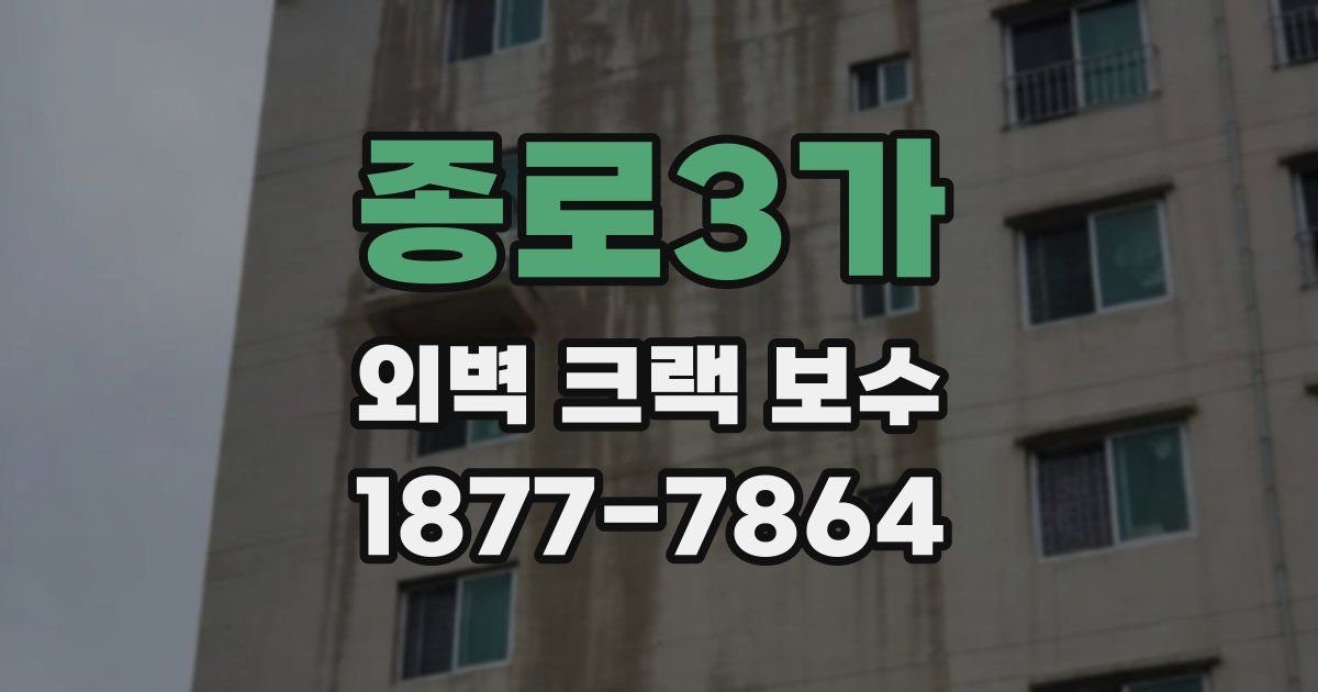 종로3가 외벽 크랙 보수