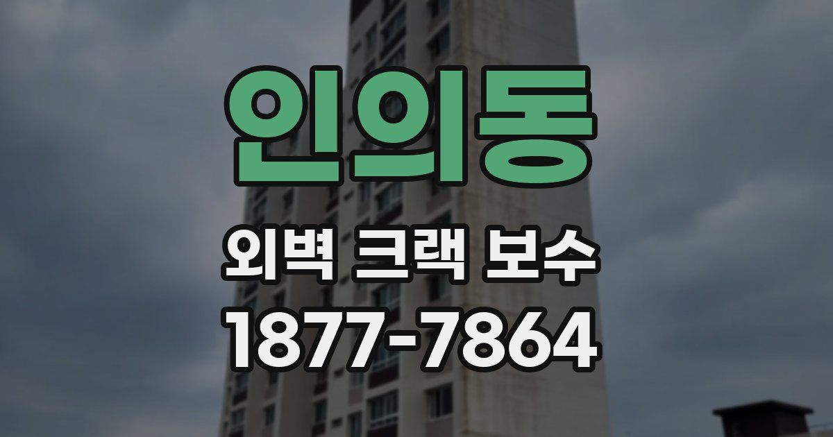 인의동 외벽 크랙 보수