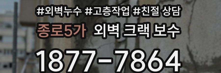 종로5가 외벽 크랙 보수