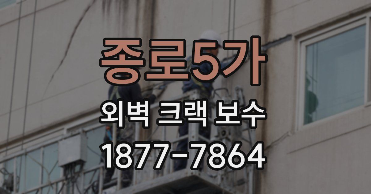 종로5가 외벽 크랙 보수