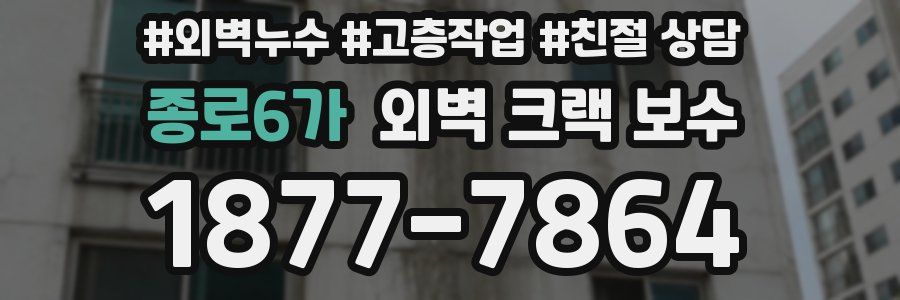 종로6가 외벽 크랙 보수