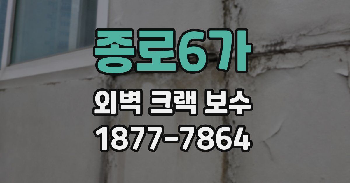 종로6가 외벽 크랙 보수