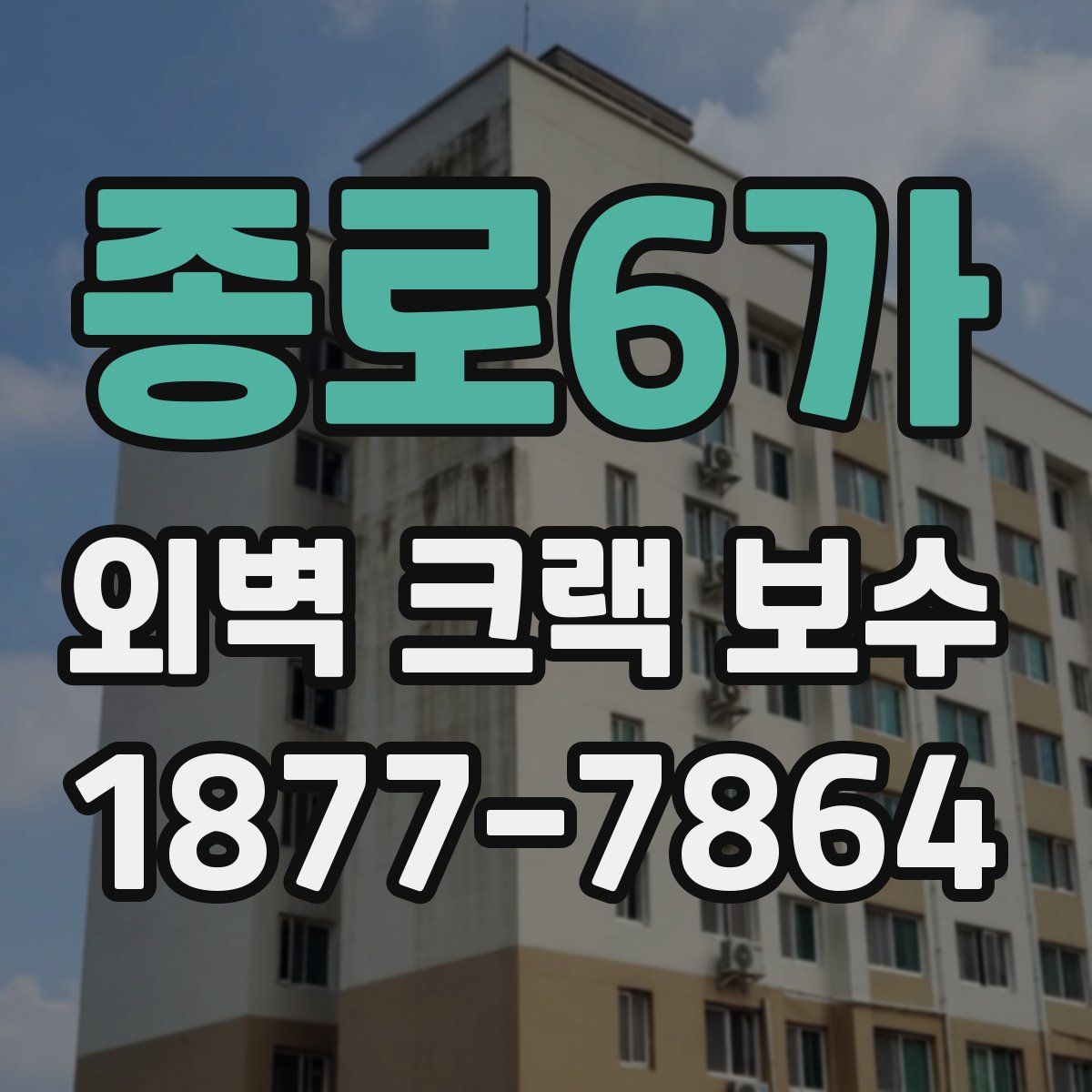 종로6가 외벽 크랙 보수