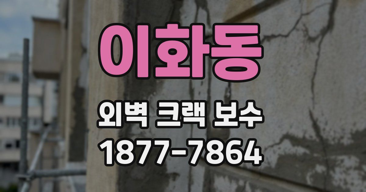 이화동 외벽 크랙 보수