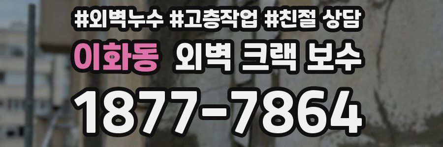 이화동 외벽 크랙 보수