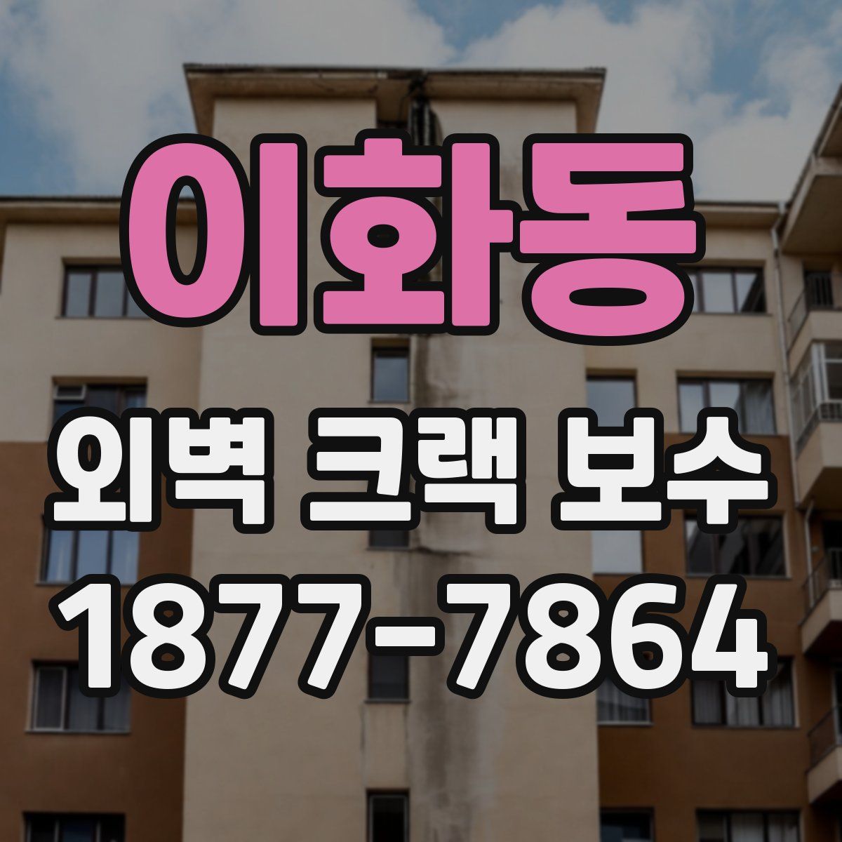 이화동 외벽 크랙 보수