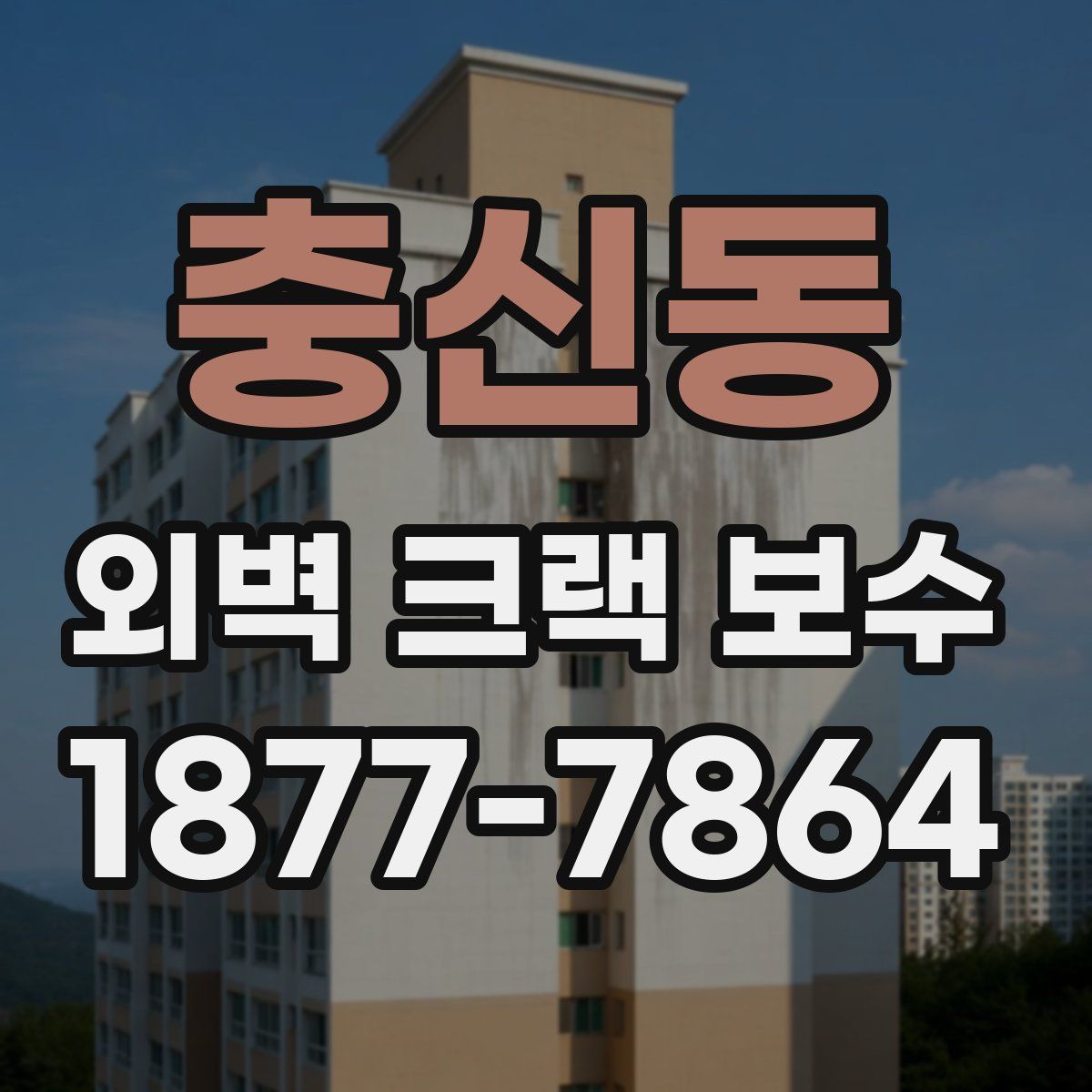 충신동 외벽 크랙 보수
