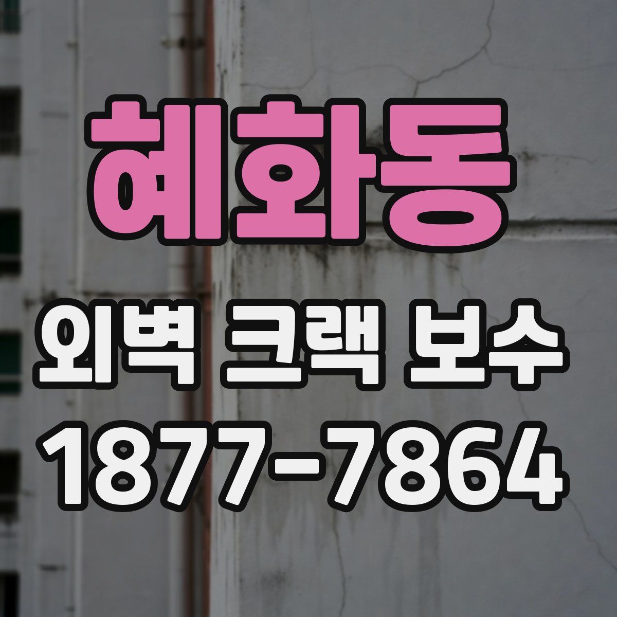 혜화동 외벽 크랙 보수