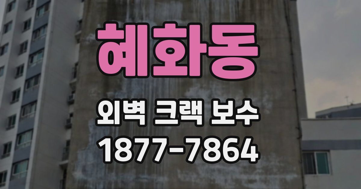 혜화동 외벽 크랙 보수