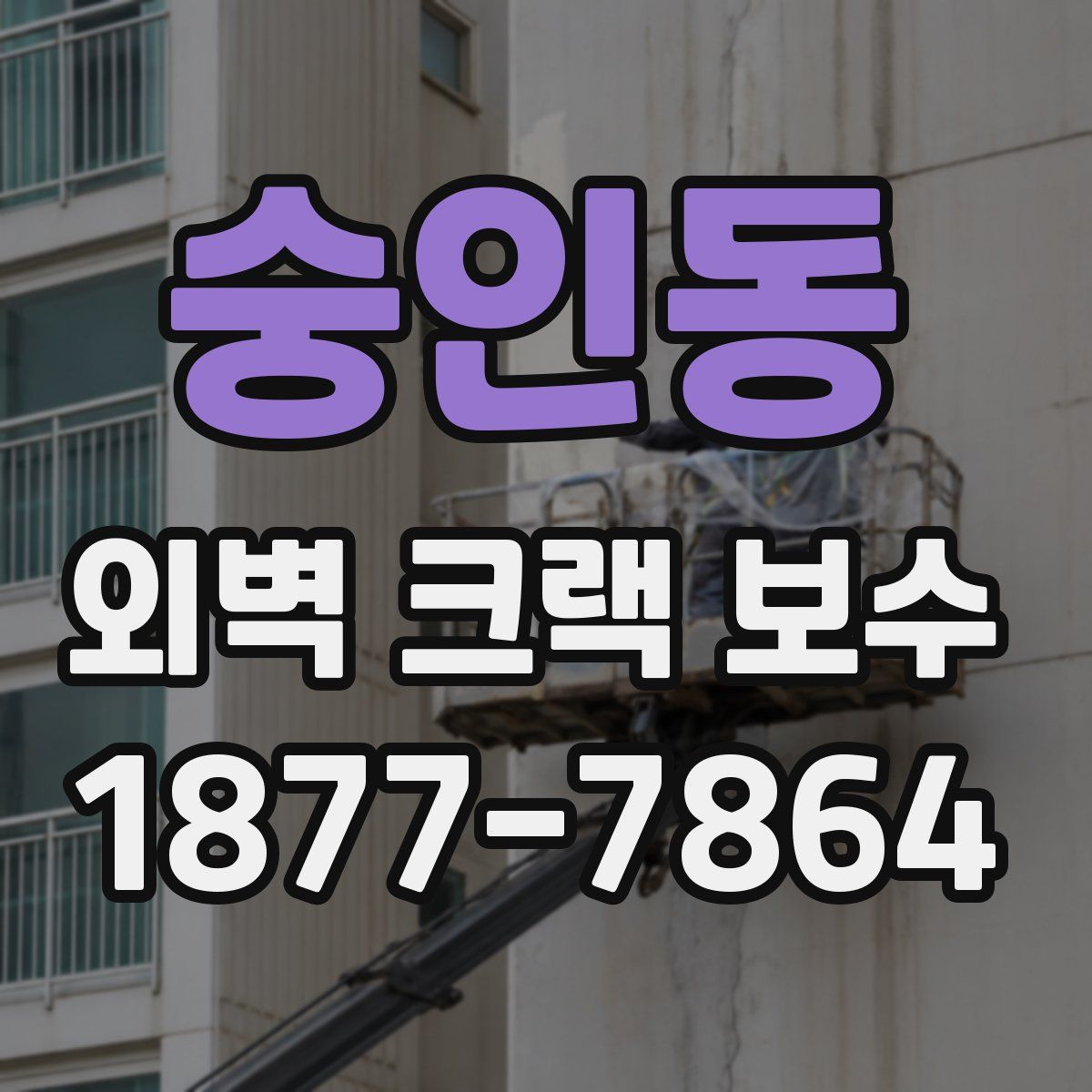 숭인동 외벽 크랙 보수