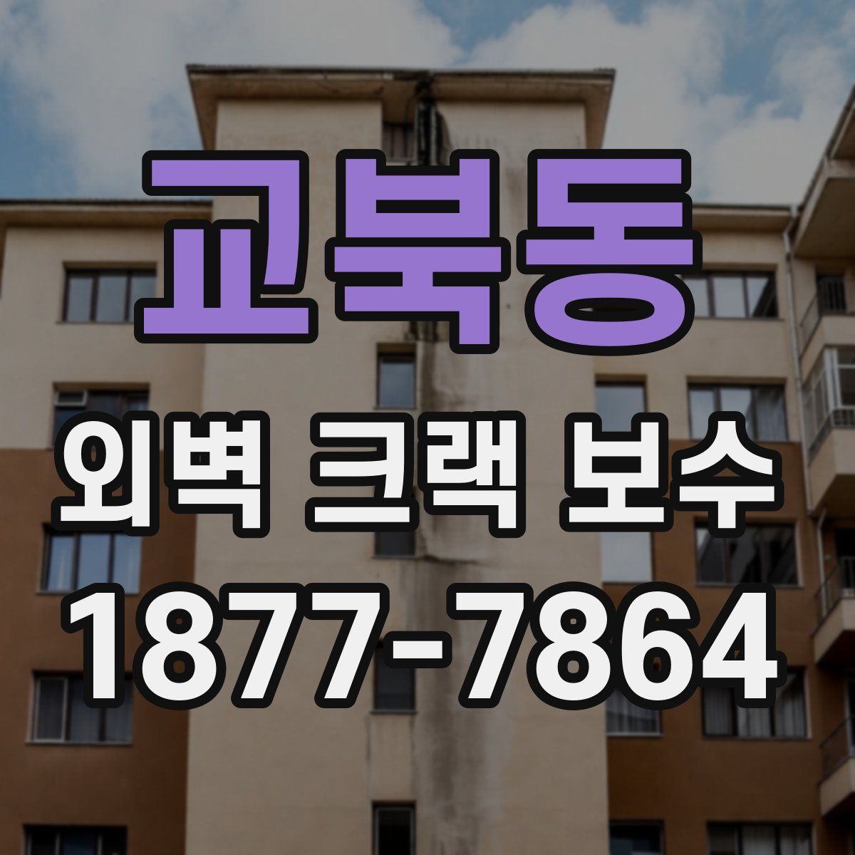 교북동 외벽 크랙 보수