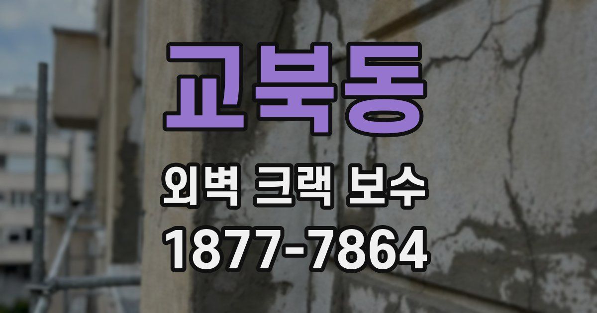 교북동 외벽 크랙 보수