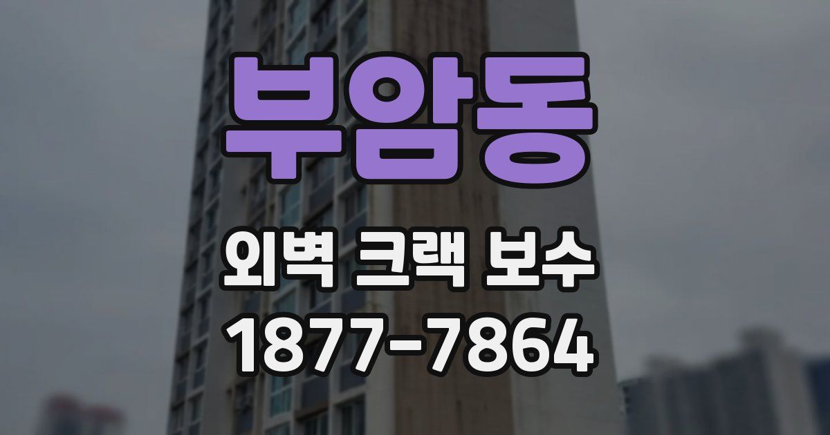 부암동 외벽 크랙 보수