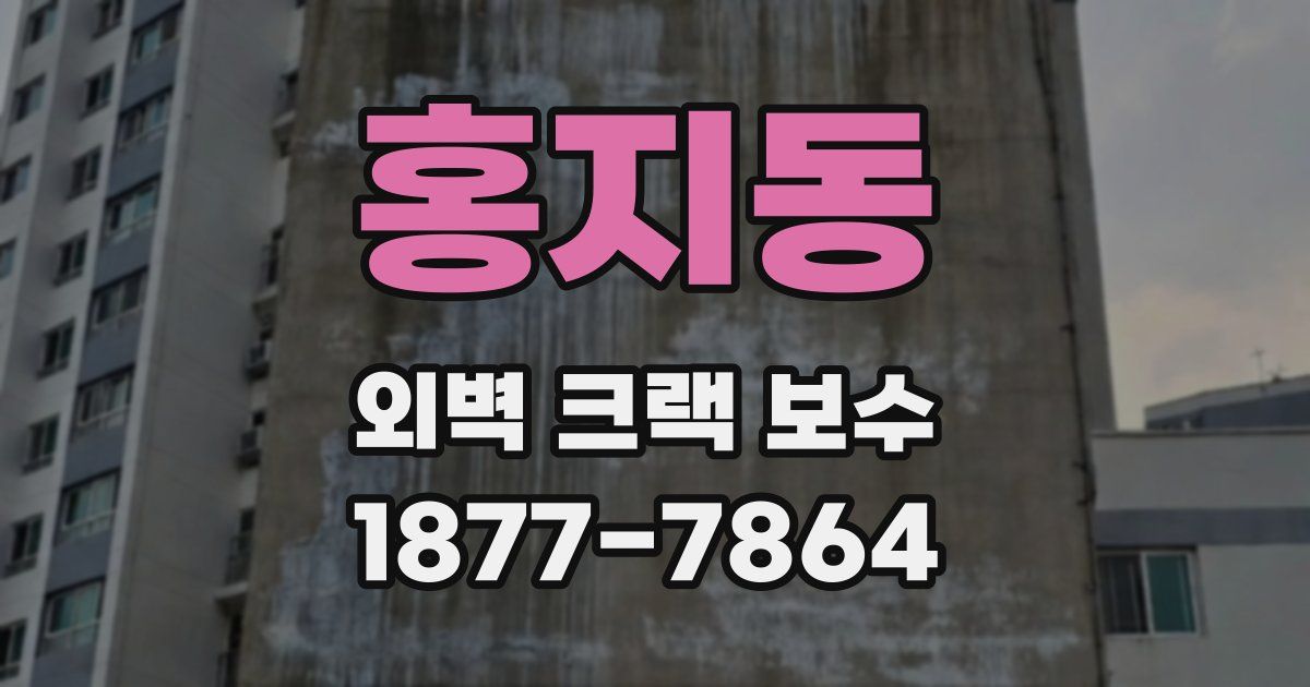 홍지동 외벽 크랙 보수