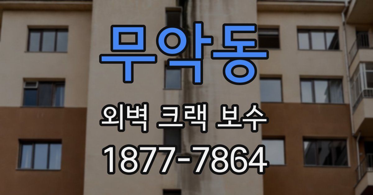 무악동 외벽 크랙 보수