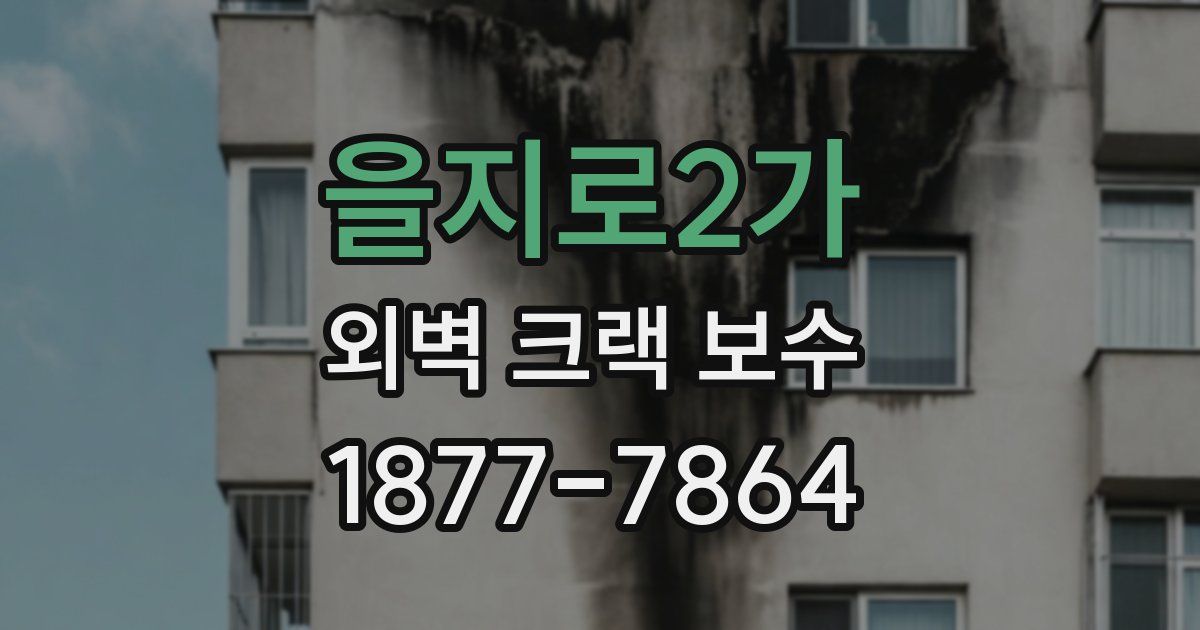 을지로2가 외벽 크랙 보수