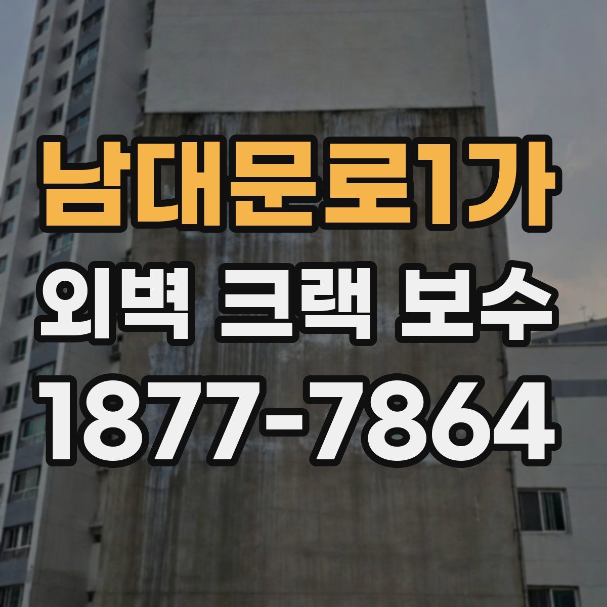 남대문로1가 외벽 크랙 보수