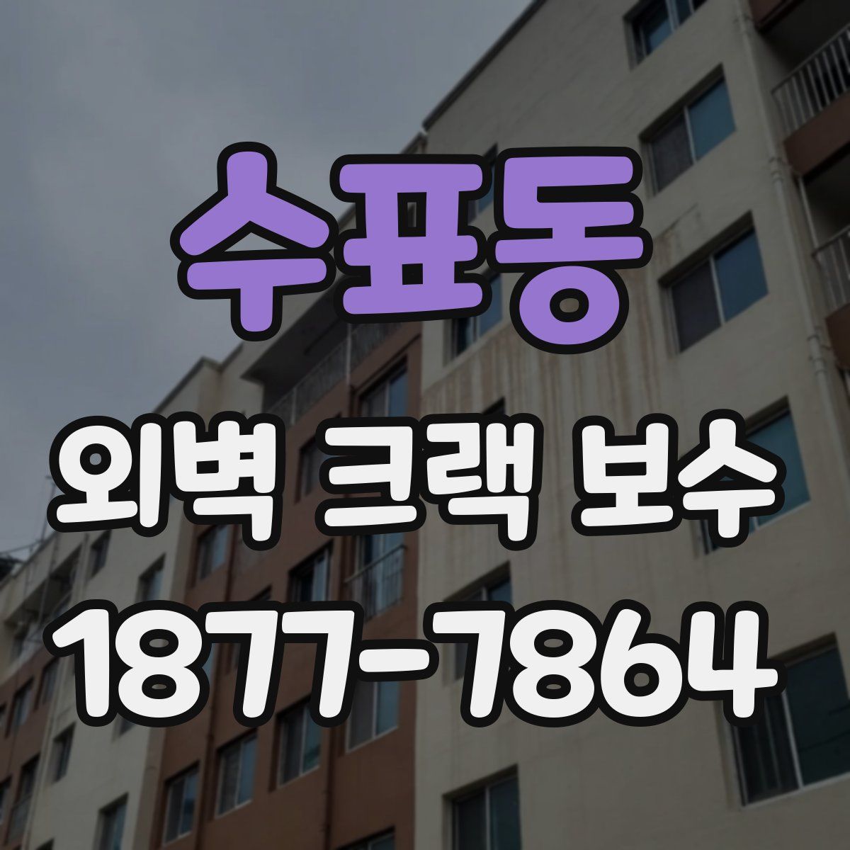 수표동 외벽 크랙 보수
