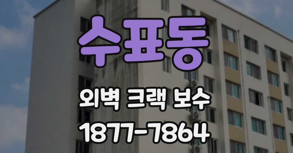 수표동 외벽 크랙 보수