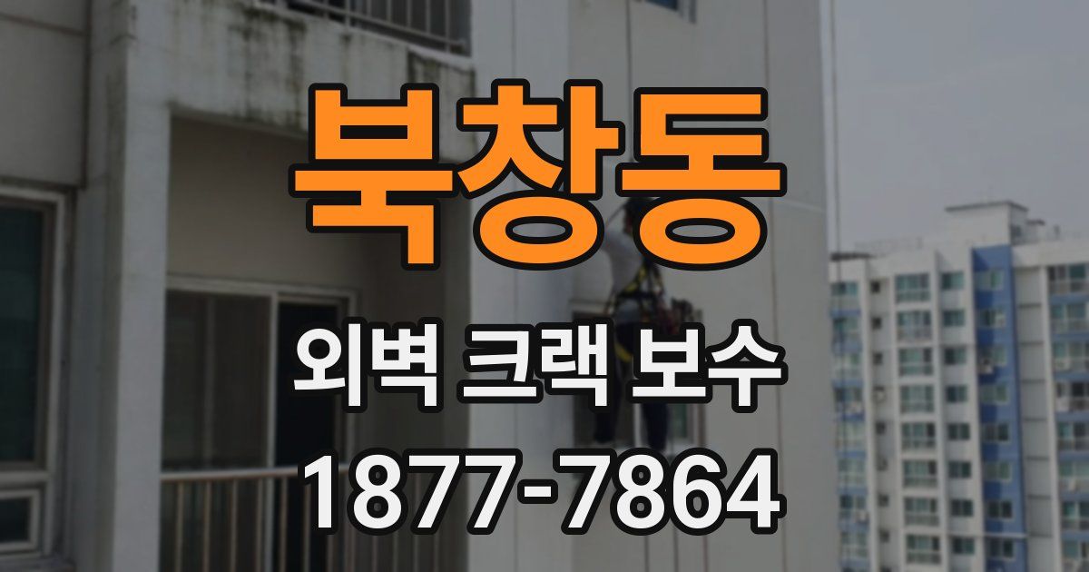 북창동 외벽 크랙 보수