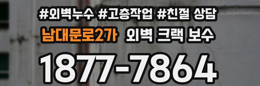 남대문로2가 외벽 크랙 보수
