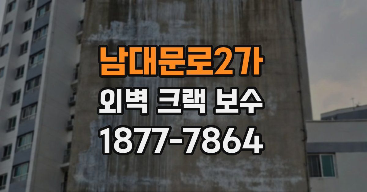 남대문로2가 외벽 크랙 보수