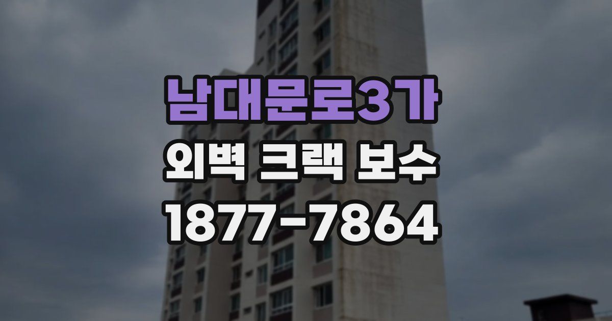 남대문로3가 외벽 크랙 보수