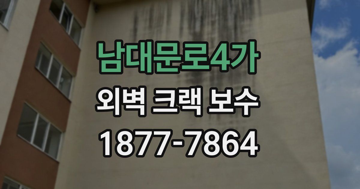 남대문로4가 외벽 크랙 보수