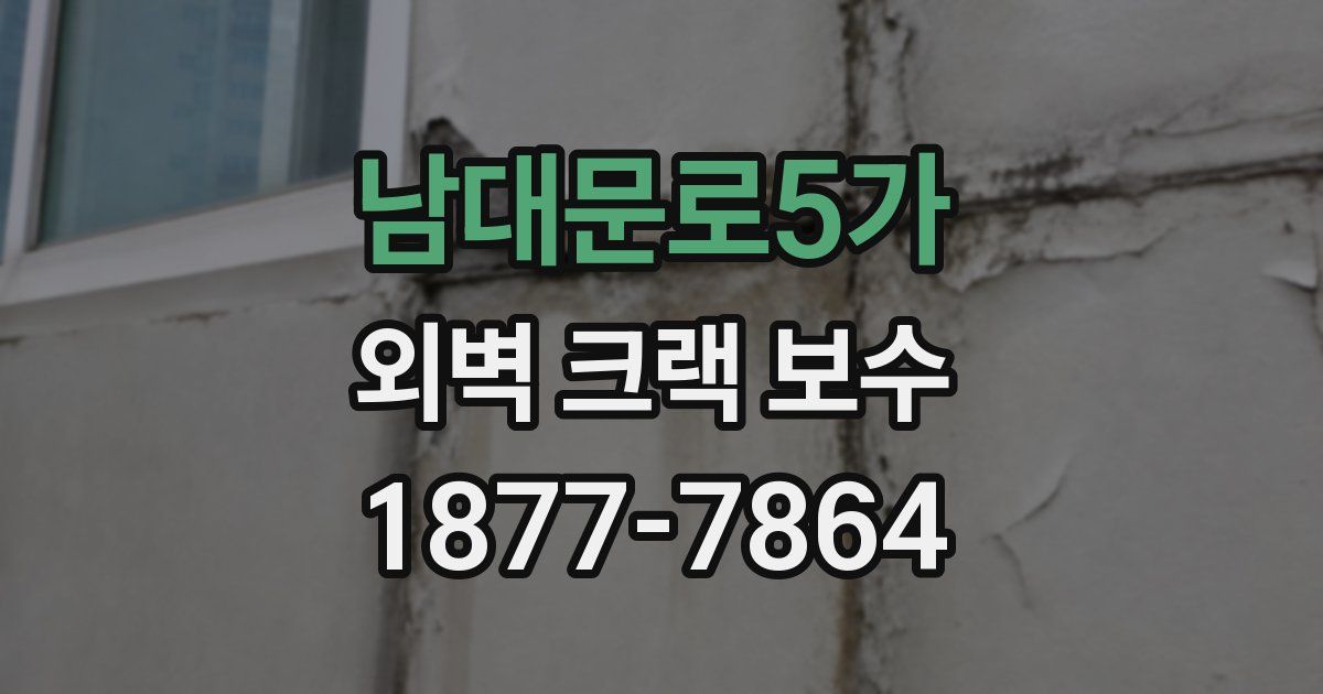 남대문로5가 외벽 크랙 보수